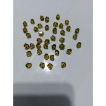 Бусины стеклянные Биконе 8 мм цв. хаки, цена за 20 шт